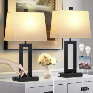 VoltNest Coordinated Matching Table Lamp Set of 2