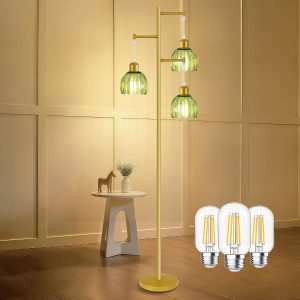 Crystal Glass Standing Lamp for Lounge Spaces
