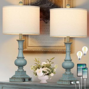 Bundle: Classic Country-Style Table Lamp Set of 2