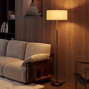 Arcvibe Retro Mid-Century Dual-Light Standing Lamp