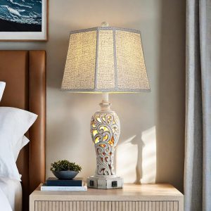 25" Country-Style Lamp for Bedroom & Living Room
